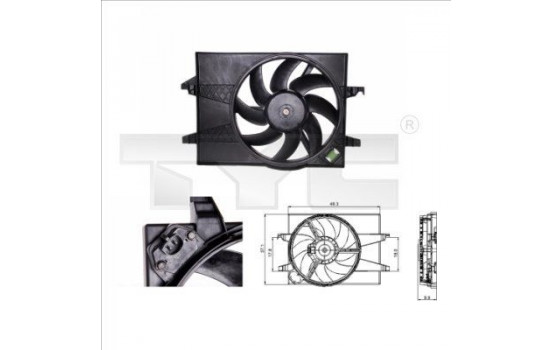 Ventilateur, refroidissement du moteur 810-0025 TYC