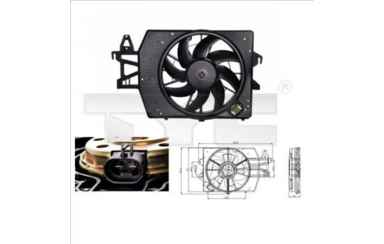 Ventilateur, refroidissement du moteur 810-0034 TYC