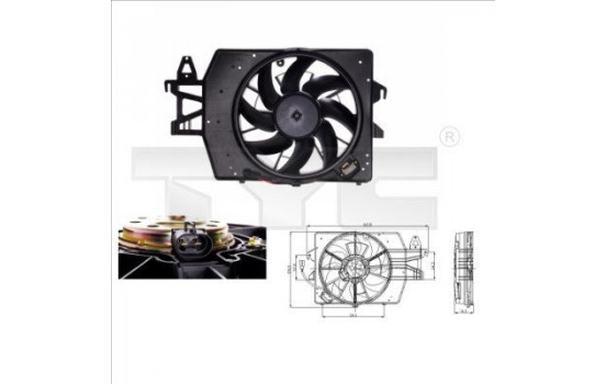 Ventilateur, refroidissement du moteur 810-0040 TYC