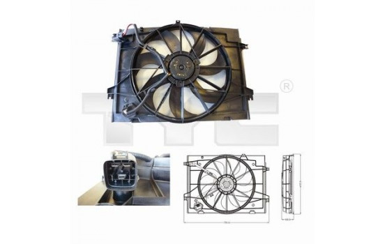 Ventilateur, refroidissement du moteur 817-0001 TYC