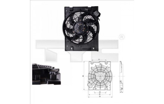 Ventilateur, refroidissement du moteur 825-0014 TYC