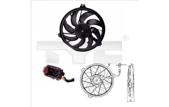 Ventilateur, refroidissement du moteur 826-0005 TYC