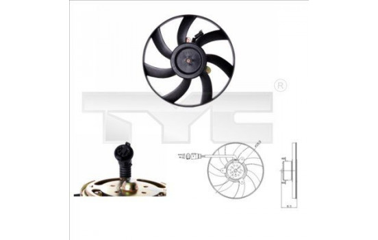 Ventilateur, refroidissement du moteur 831-0003 TYC