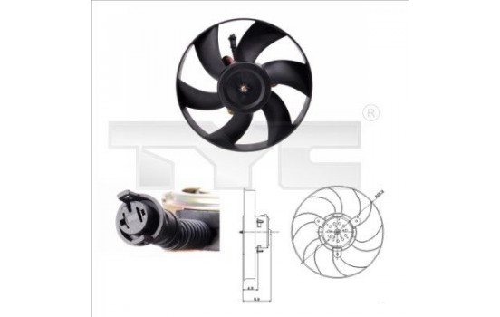 Ventilateur, refroidissement du moteur 831-0004 TYC