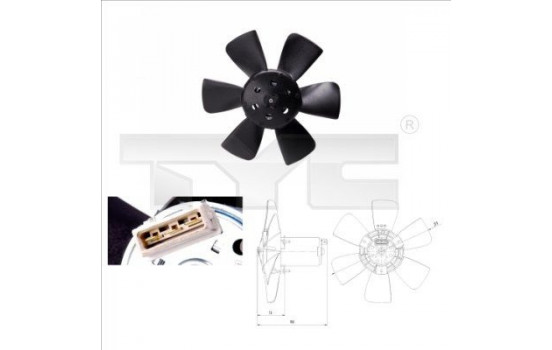 Ventilateur, refroidissement du moteur 831-0011 TYC