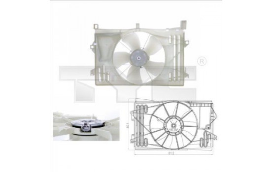 Ventilateur, refroidissement du moteur 836-0013 TYC