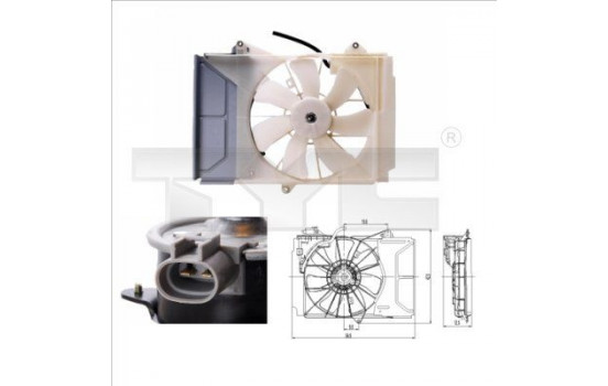 Ventilateur, refroidissement du moteur 836-0015 TYC