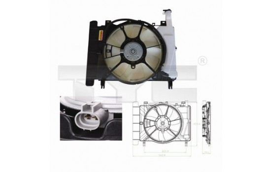 Ventilateur, refroidissement du moteur 836-0018 TYC