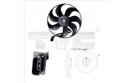 Ventilateur, refroidissement du moteur 837-0002 TYC