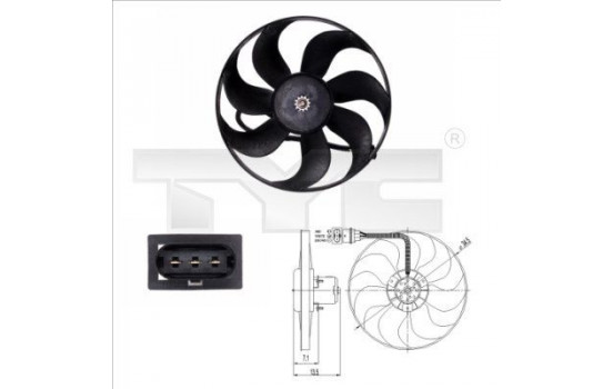 Ventilateur, refroidissement du moteur 837-0003 TYC