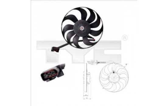 Ventilateur, refroidissement du moteur 837-0005 TYC