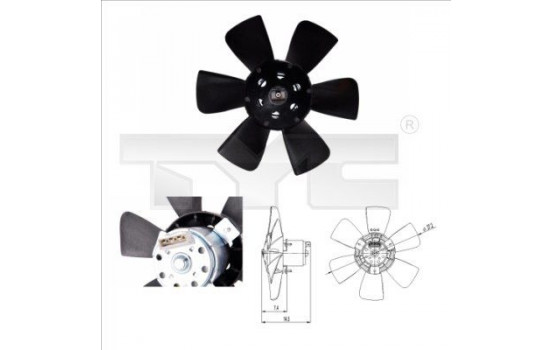 Ventilateur, refroidissement du moteur 837-0007 TYC