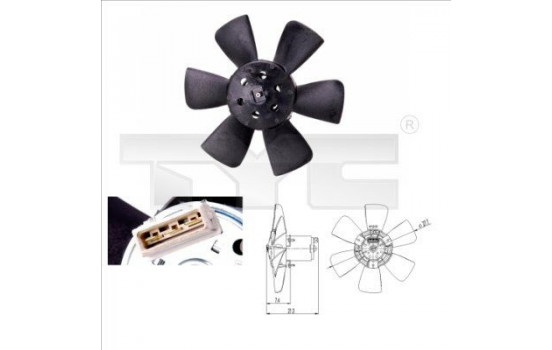 Ventilateur, refroidissement du moteur 837-0008 TYC