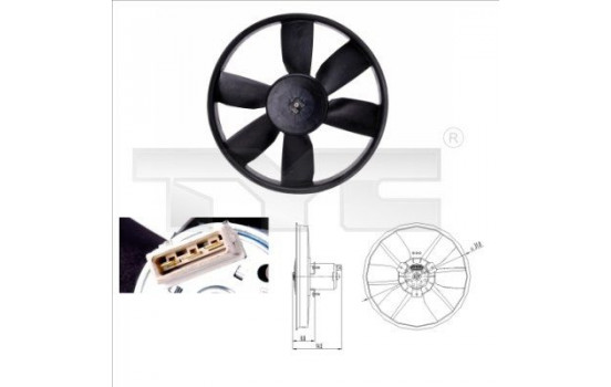 Ventilateur, refroidissement du moteur 837-0009 TYC