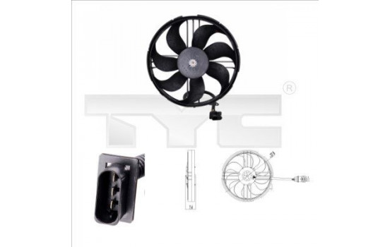 Ventilateur, refroidissement du moteur 837-0018 TYC