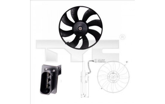 Ventilateur, refroidissement du moteur 837-0021 TYC