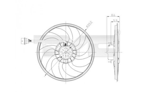 Ventilateur, refroidissement du moteur 837-0037 TYC