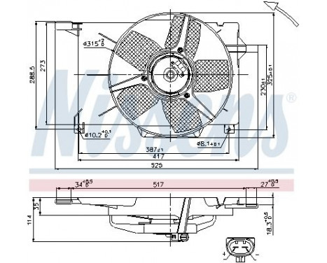 Ventilateur, refroidissement du moteur 85005 Nissens, Image 7