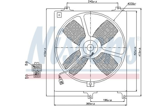 Ventilateur, refroidissement du moteur 85069 Nissens, Image 2
