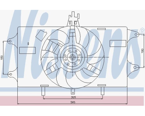 Ventilateur, refroidissement du moteur 85128 Nissens, Image 2