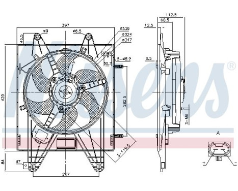 Ventilateur, refroidissement du moteur 85166 Nissens, Image 7