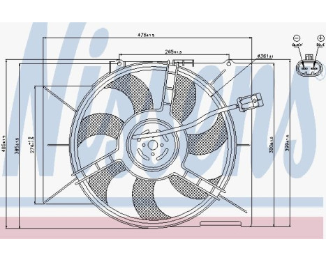 Ventilateur, refroidissement du moteur 85182 Nissens, Image 2