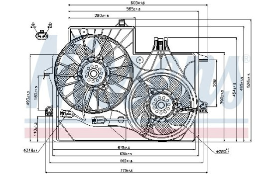 Ventilateur, refroidissement du moteur 85200 Nissens, Image 2