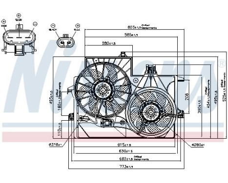 Ventilateur, refroidissement du moteur 85201 Nissens, Image 2