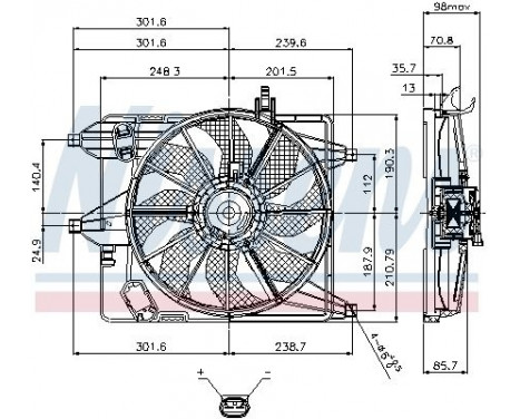 Ventilateur, refroidissement du moteur 85252 Nissens, Image 7