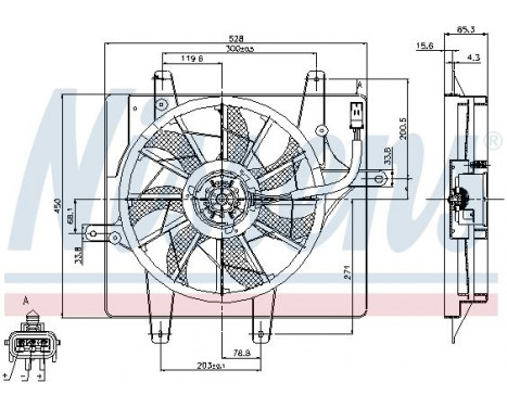 Ventilateur, refroidissement du moteur 85289 Nissens, Image 8