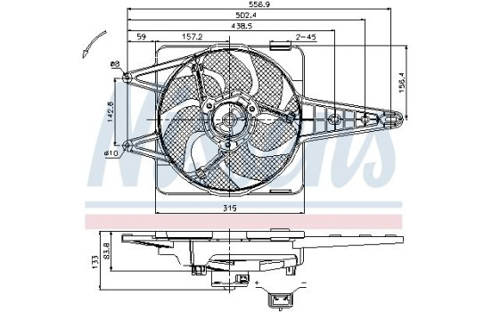Ventilateur, refroidissement du moteur 85341 Nissens, Image 7
