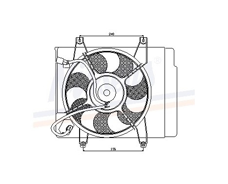 Ventilateur, refroidissement du moteur 85344 Nissens