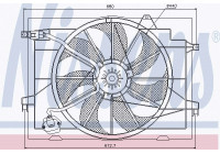 Ventilateur, refroidissement du moteur 85366 Nissens