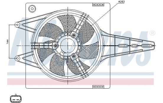 Ventilateur, refroidissement du moteur 85427 Nissens, Image 2