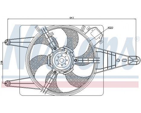 Ventilateur, refroidissement du moteur 85509 Nissens, Image 2