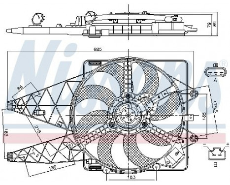 Ventilateur, refroidissement du moteur 85569 Nissens, Image 7