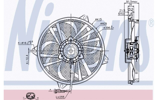 Ventilateur, refroidissement du moteur 85605 Nissens, Image 6