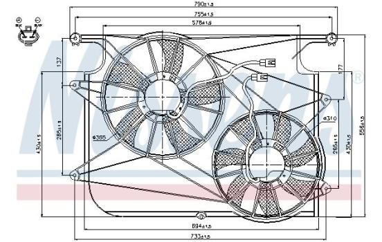 Ventilateur, refroidissement du moteur 85610 Nissens, Image 7