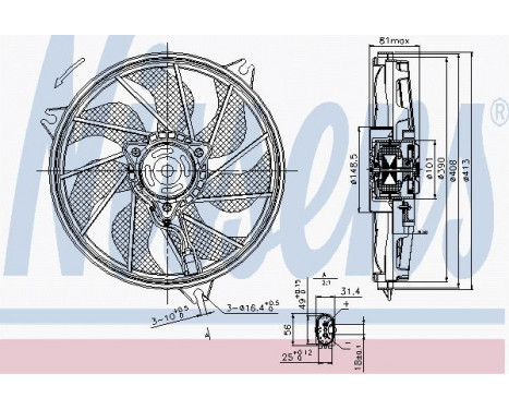 Ventilateur, refroidissement du moteur 85662 Nissens, Image 6