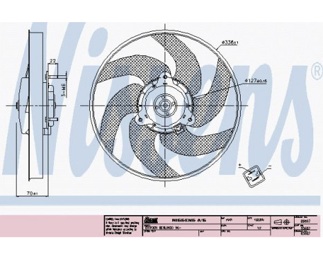 Ventilateur, refroidissement du moteur 85667 Nissens, Image 6