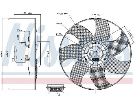 Ventilateur, refroidissement du moteur 85698 Nissens, Image 6