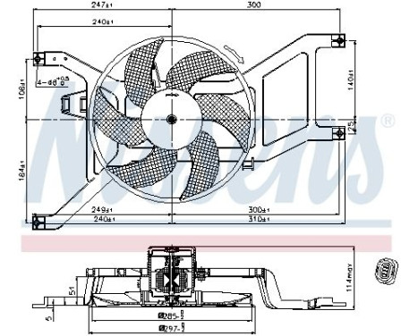 Ventilateur, refroidissement du moteur 85709 Nissens, Image 6