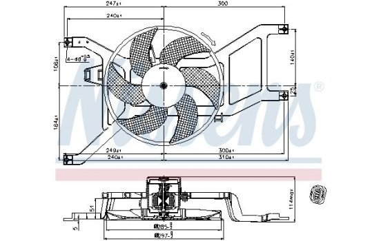 Ventilateur, refroidissement du moteur 85709 Nissens, Image 6