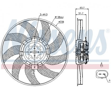 Ventilateur, refroidissement du moteur 85727 Nissens, Image 2