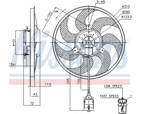 Ventilateur, refroidissement du moteur 85754 Nissens, Image 6