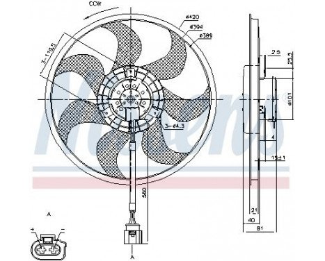 Ventilateur, refroidissement du moteur 85805 Nissens, Image 6