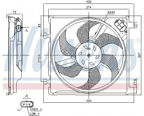 Ventilateur, refroidissement du moteur 85869 Nissens, Image 5