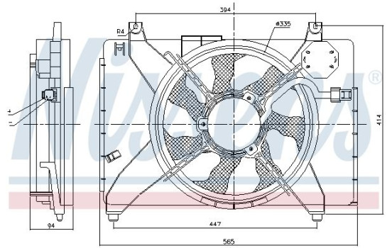 Ventilateur, refroidissement du moteur 85884 Nissens, Image 6