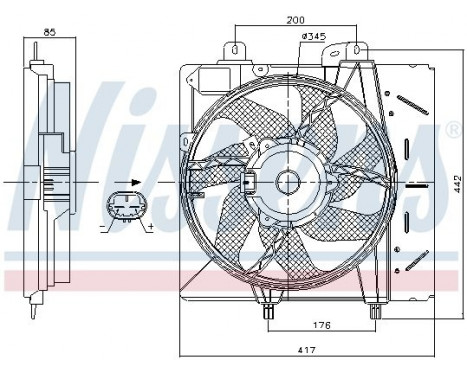 Ventilateur, refroidissement du moteur 85991 Nissens, Image 6