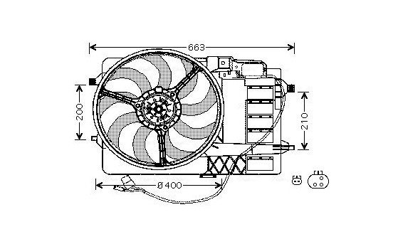 Ventilateur, refroidissement du moteur BW7506 Ava Quality Cooling